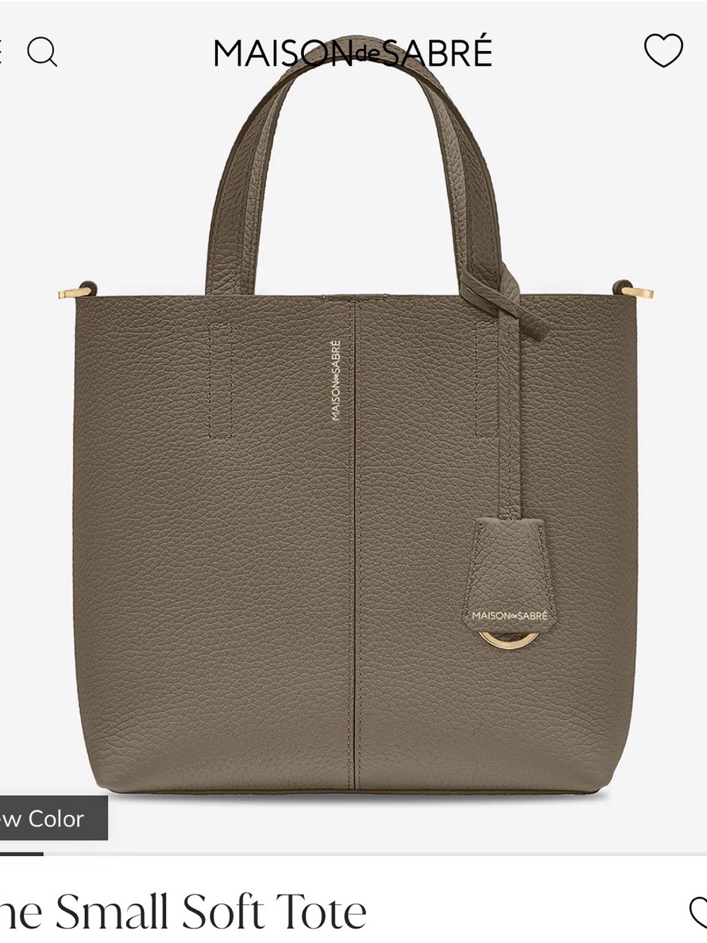MAISON de SABRÉ The Small Soft Tote — Small Soft Crossbody